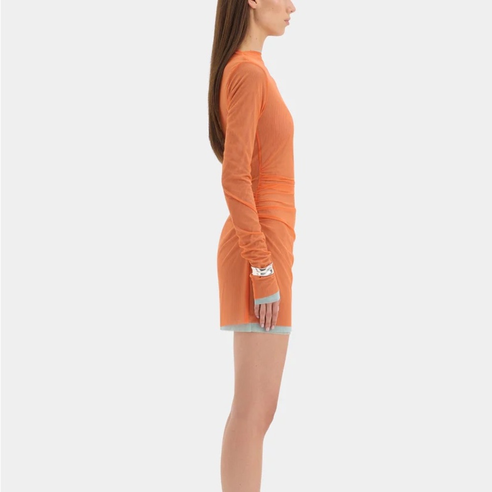 SIR the label Orange Mini Dress with Silver Trim - Picture 3 of 5